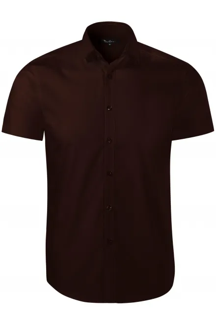 Cămașă bărbătească - Slim fit - cafea, M