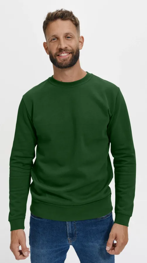 Hanorac pentru bărbați / copii peste cap, fără glugă, sticla verde Hanorac pentru bărbați / copii peste cap, fără glugă, sticla verde