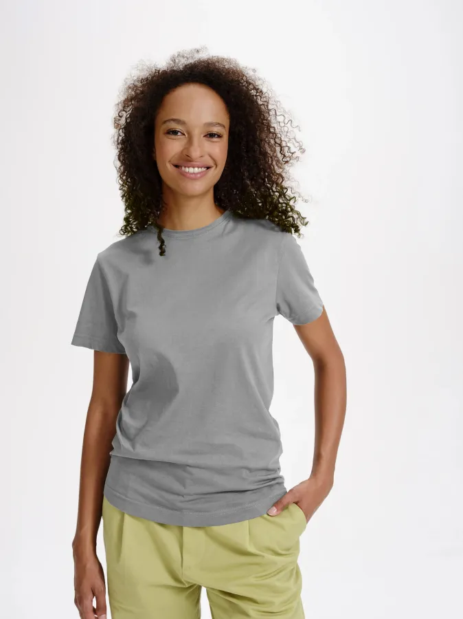 Tricou de bumbac organic pentru femei, argintiu deschis Tricou de bumbac organic pentru femei, argintiu deschis