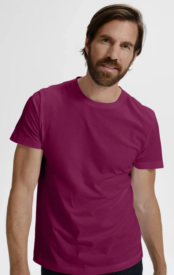 Tricou simplu pentru bărbați, fucsie Tricou simplu pentru bărbați, fucsie