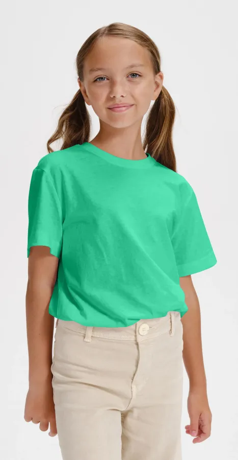 Tricou simplu pentru copii, mentă Tricou simplu pentru copii, mentă