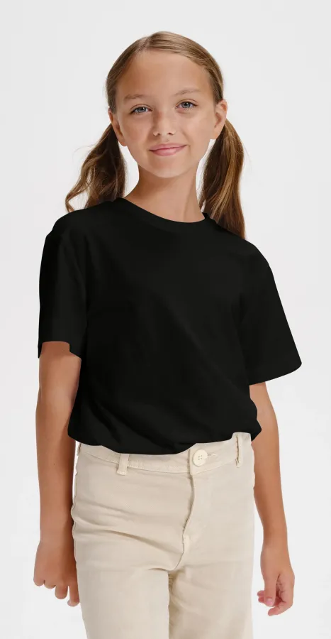 Tricou simplu pentru copii, negru Tricou simplu pentru copii, negru