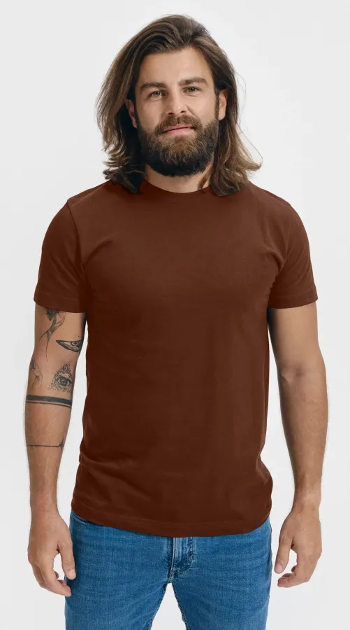 Tricou unisex cu greutate mai mare, ciocolată Tricou unisex cu greutate mai mare, ciocolată