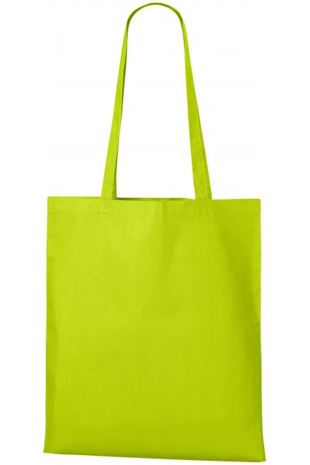 Geantă de cumpărături din bumbac - verde lime, uni