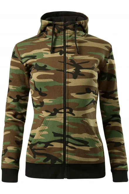 Hanorac de camuflaj pentru femei - camuflaj maro, XL