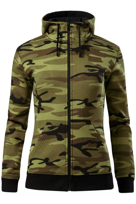 Hanorac de camuflaj pentru femei - camuflaj verde, XL