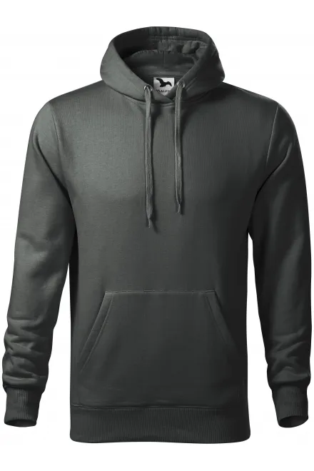 Hanorac pentru bărbați cu glugă fără fermoar - ardezie întunecată, S