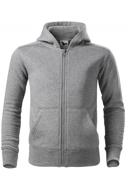 Hanorac pentru copii cu glugă - marmură gri închis, 122 cm / 6 ani