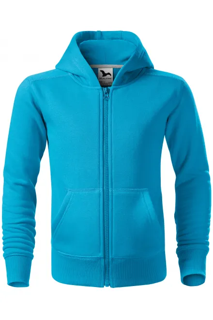 Hanorac pentru copii cu glugă - turcoaz, 122 cm / 6 ani