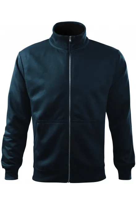 Hanorac simplu pentru bărbați fără glugă - albastru inchis, XL