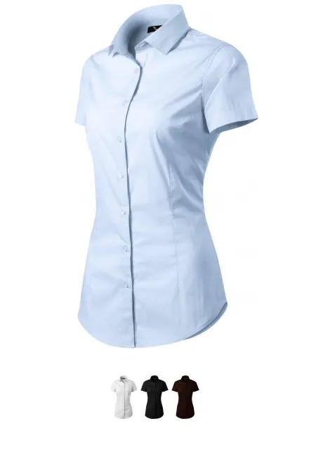 Bluză pentru femei Slim fit, albastru deschis