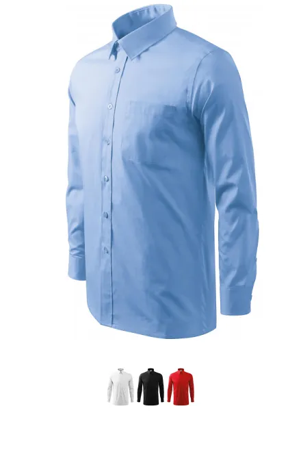 Cămașă bărbătească cu mâneci lungi, cer albastru