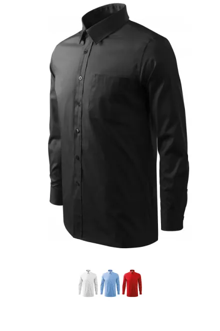 Cămașă bărbătească cu mâneci lungi, negru