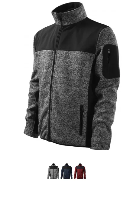 Geacă de timp liber pentru bărbați, knit gray