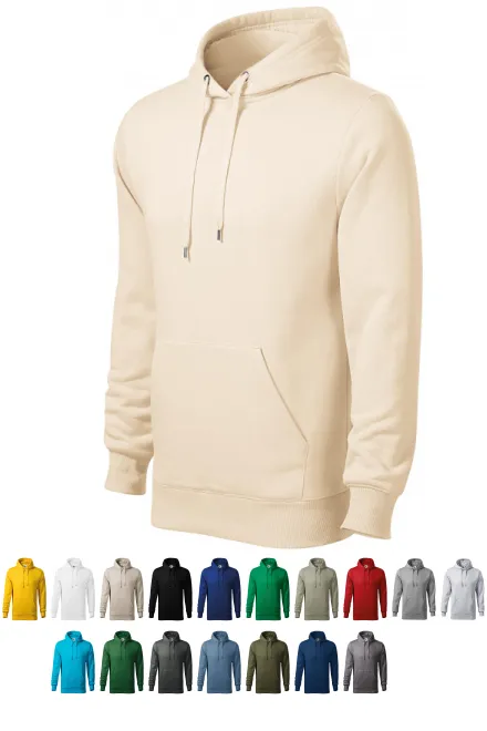 Hanorac pentru bărbați cu glugă fără fermoar, migdale