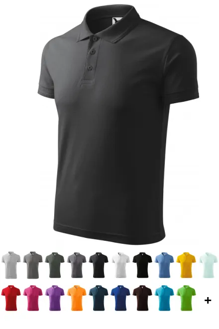 Polo tricou bărbătesc, marmură antracit