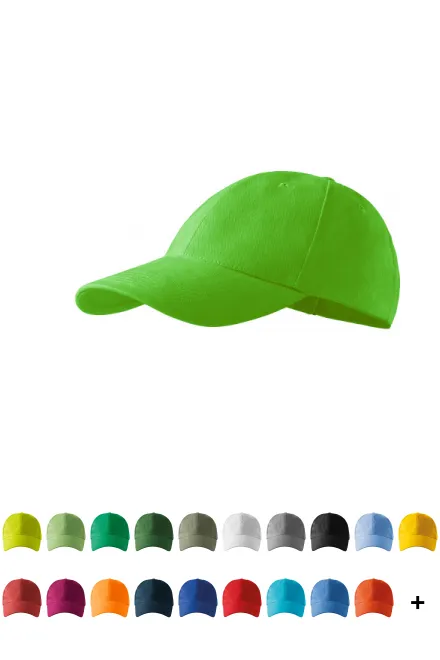Șapcă de baseball cu 6 panouri, măr verde