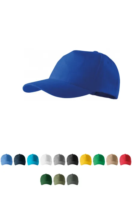 Șapcă de baseball din 5 piesei, albastru regal