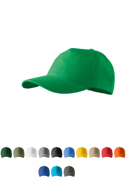 Șapcă de baseball din 5 piesei, iarba verde