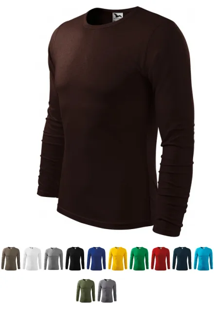 Tricou bărbătesc cu mânecă lungă, cafea