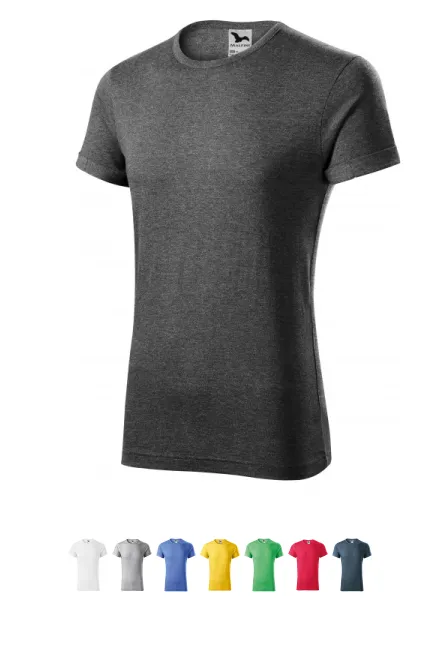 Tricou bărbătesc cu mâneci rulate, marmură neagră