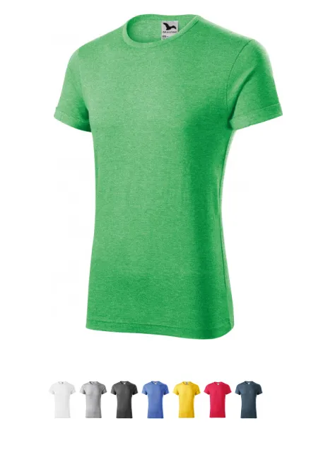 Tricou bărbătesc cu mâneci rulate, marmură verde