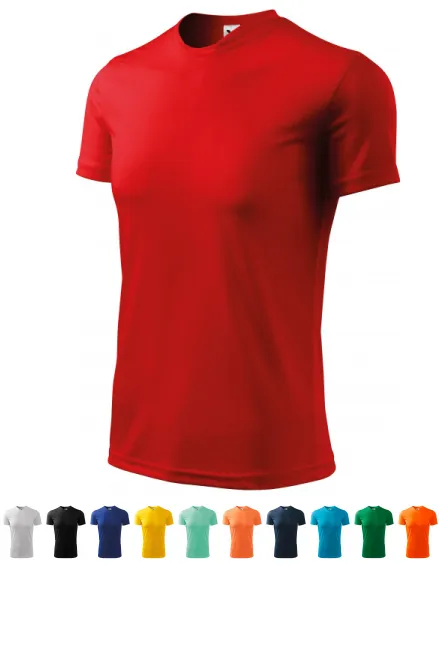 Tricou cu decolteu asimetric, roșu