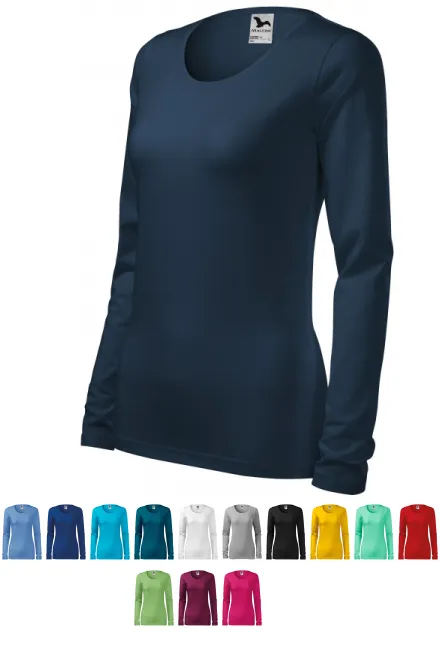 Tricou dama cu mâneci lungi, albastru inchis