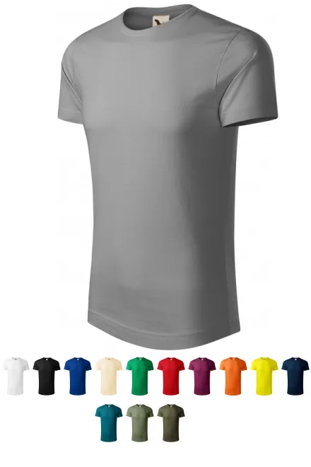 Tricou de bumbac organic pentru bărbați, argintiu deschis