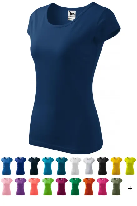 Tricou de damă cu mâneci foarte scurte, albastru de noapte