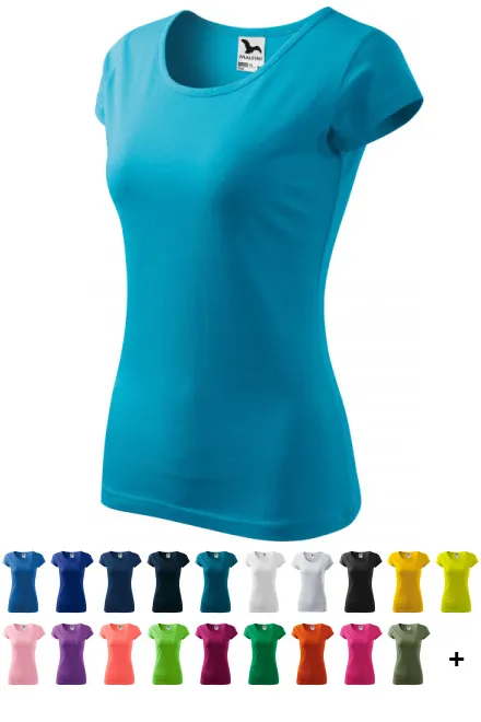 Tricou de damă cu mâneci foarte scurte, turcoaz