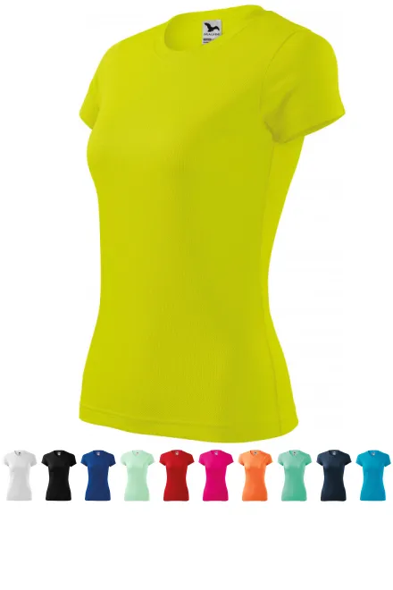 Tricou sport pentru femei, galben neon