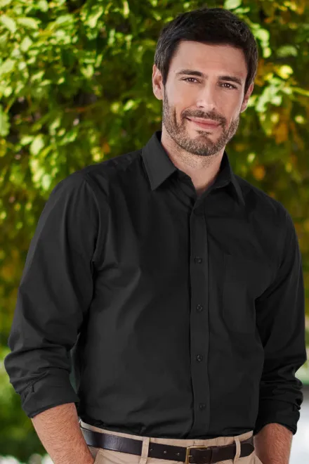 Cămașă bărbătească cu mâneci lungi, negru