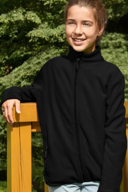 Geacă contrastantă din lână pentru copii, negru