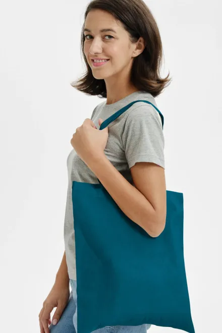 Geantă mică de cumpărături, petrol blue