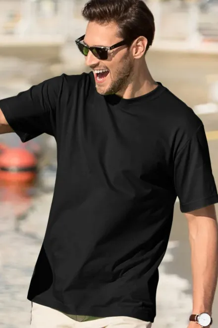 Tricou clasic pentru bărbați, negru