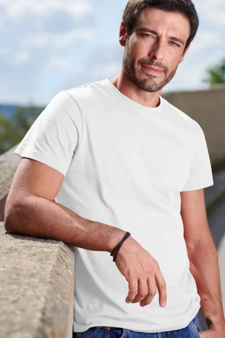 Tricou simplu pentru bărbați, alb