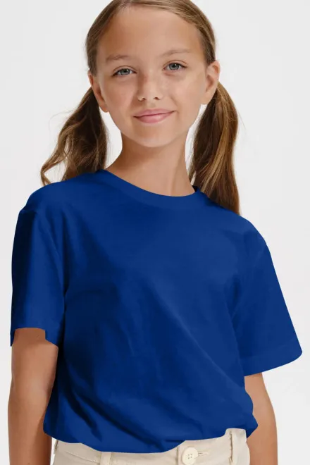 Tricou simplu pentru copii, albastru regal