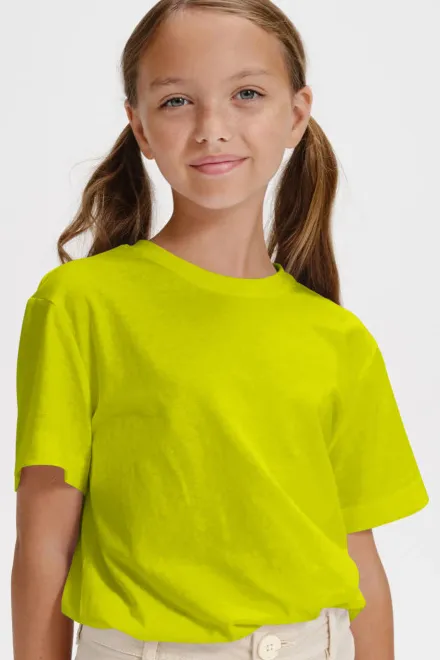 Tricou simplu pentru copii, verde lime
