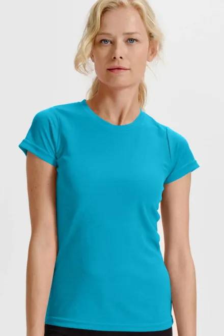 Tricou sport pentru femei, turcoaz