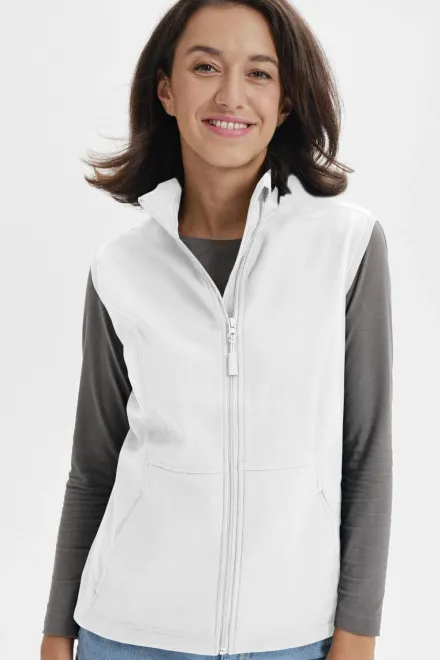 Vestă ajustabilă pentru femei, alb