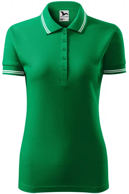 Polo de dama cu contrast - iarba verde, S