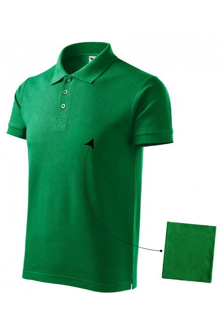 Polo elegant pentru bărbați, iarba verde, tricouri fără imprimare