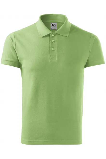 Polo elegant pentru bărbați - verde mazăre, XL