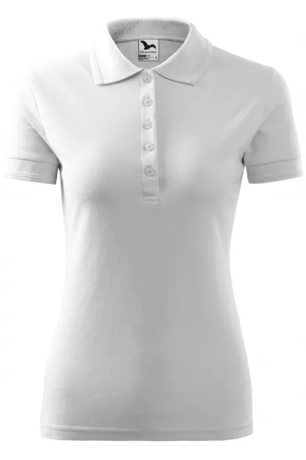 Polo elegant pentru femei - alb, XS