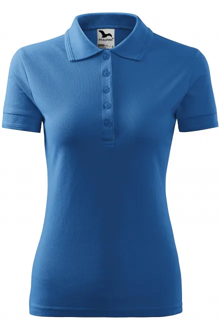 Polo elegant pentru femei - albastru deschis, XS