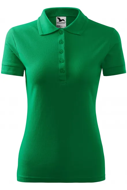 Polo elegant pentru femei - iarba verde, XS