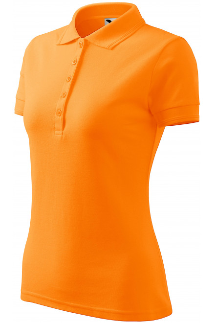 Polo elegant pentru femei, mandarin, tricouri fără imprimare
