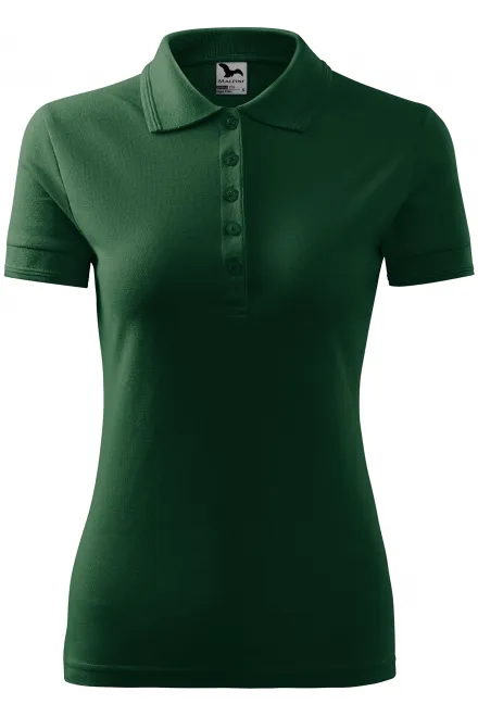 Polo elegant pentru femei - sticla verde, XS