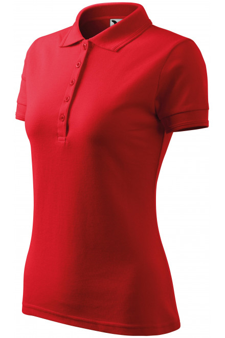 Polo elegant pentru femei, roșu, tricouri polo de damă